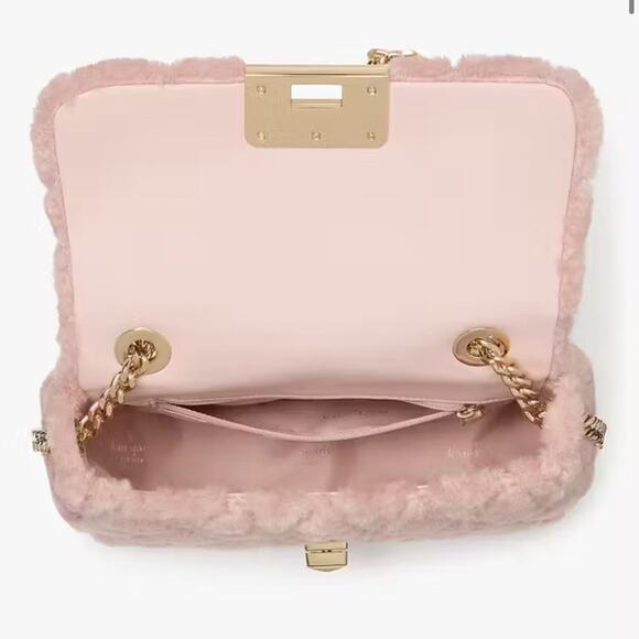 NWT - Kate Spade - Carey Faux Fur Small Flap Crossbody - Picture 4 of 5